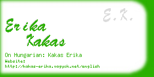 erika kakas business card